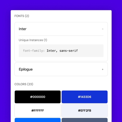Styles tab of extension